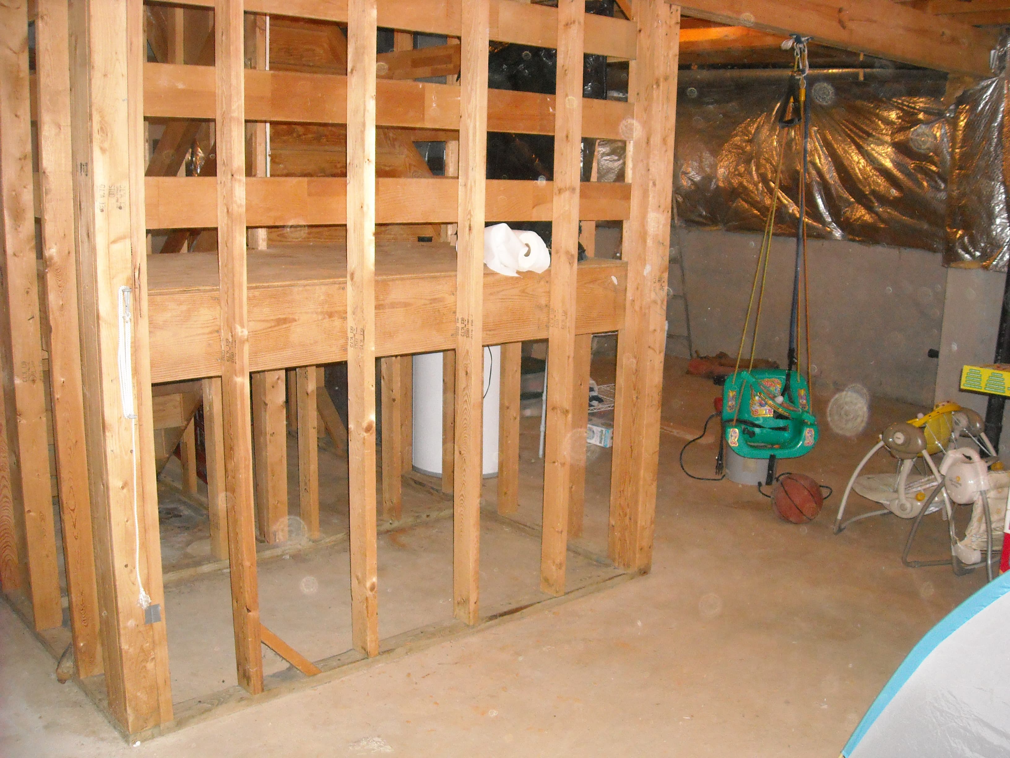 Basement with standing shower before image 2