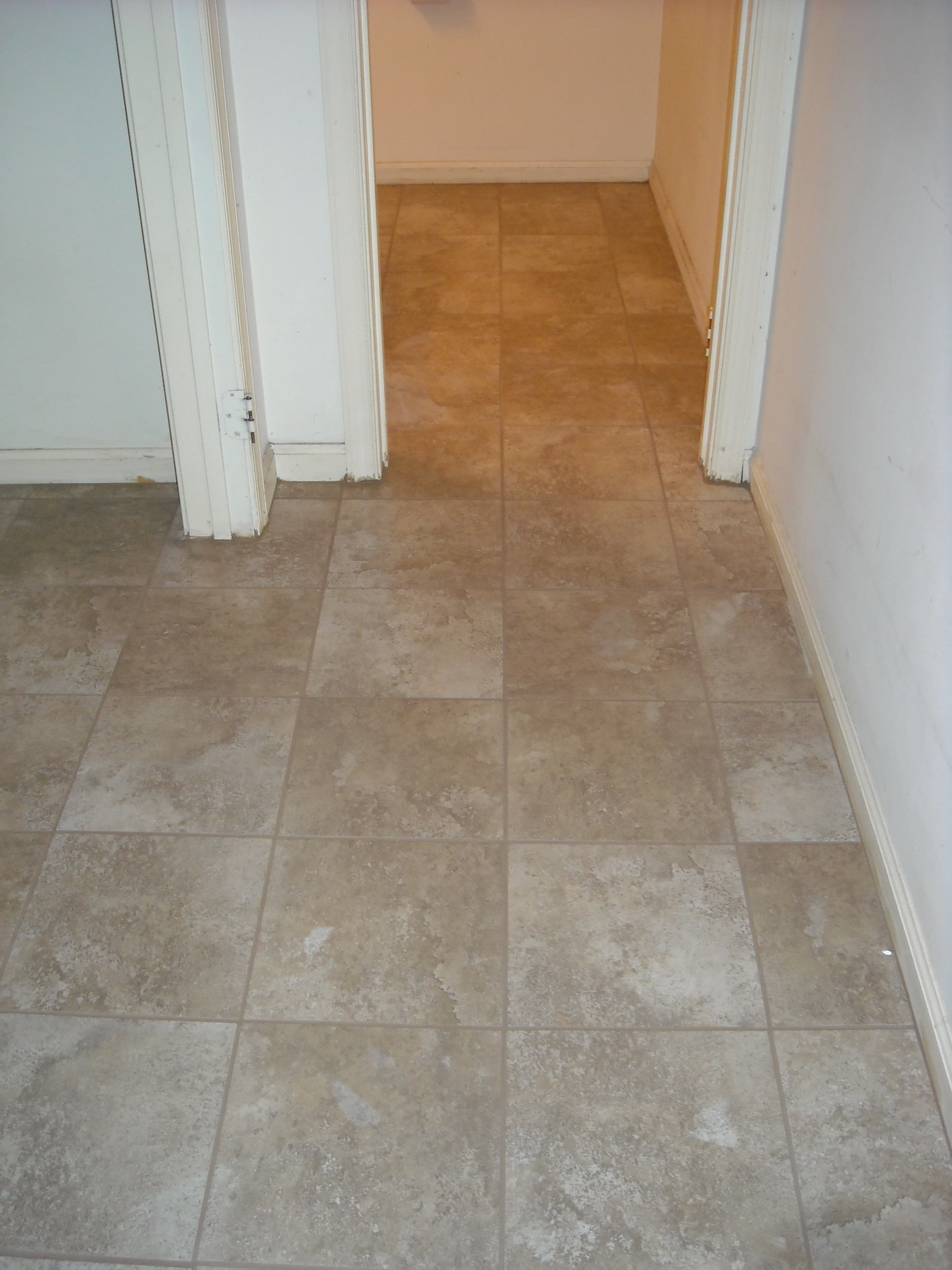 Ceramic tile floor installation after image 1