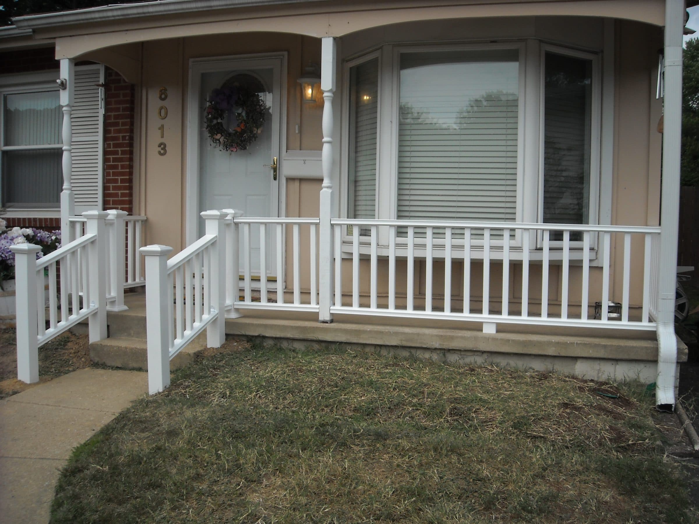 Completed porch and railing repair project