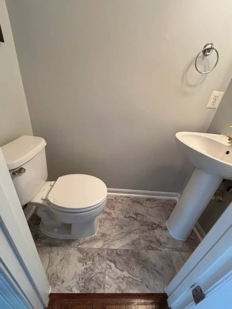 Completed small bathroom improvement project
